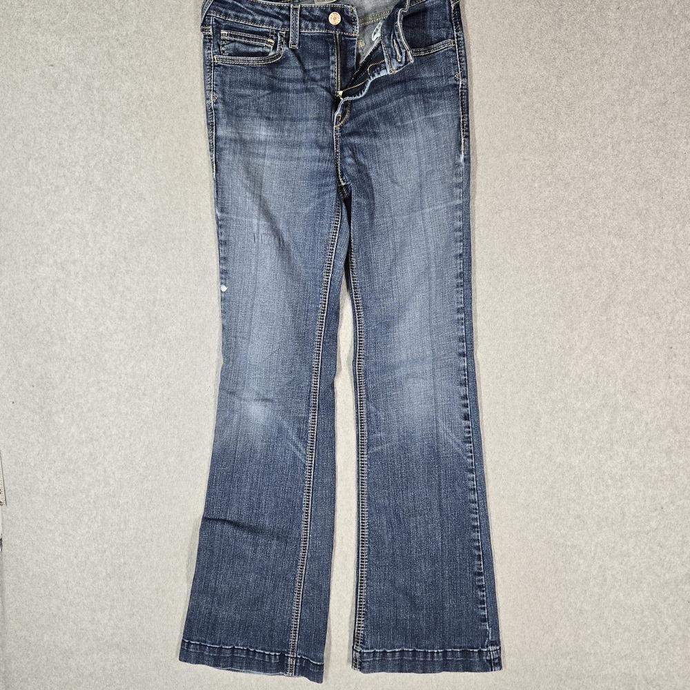 Ariat Women Jeans 28L Blue Denim Bootcut Slim Trouser 33" Inseam
